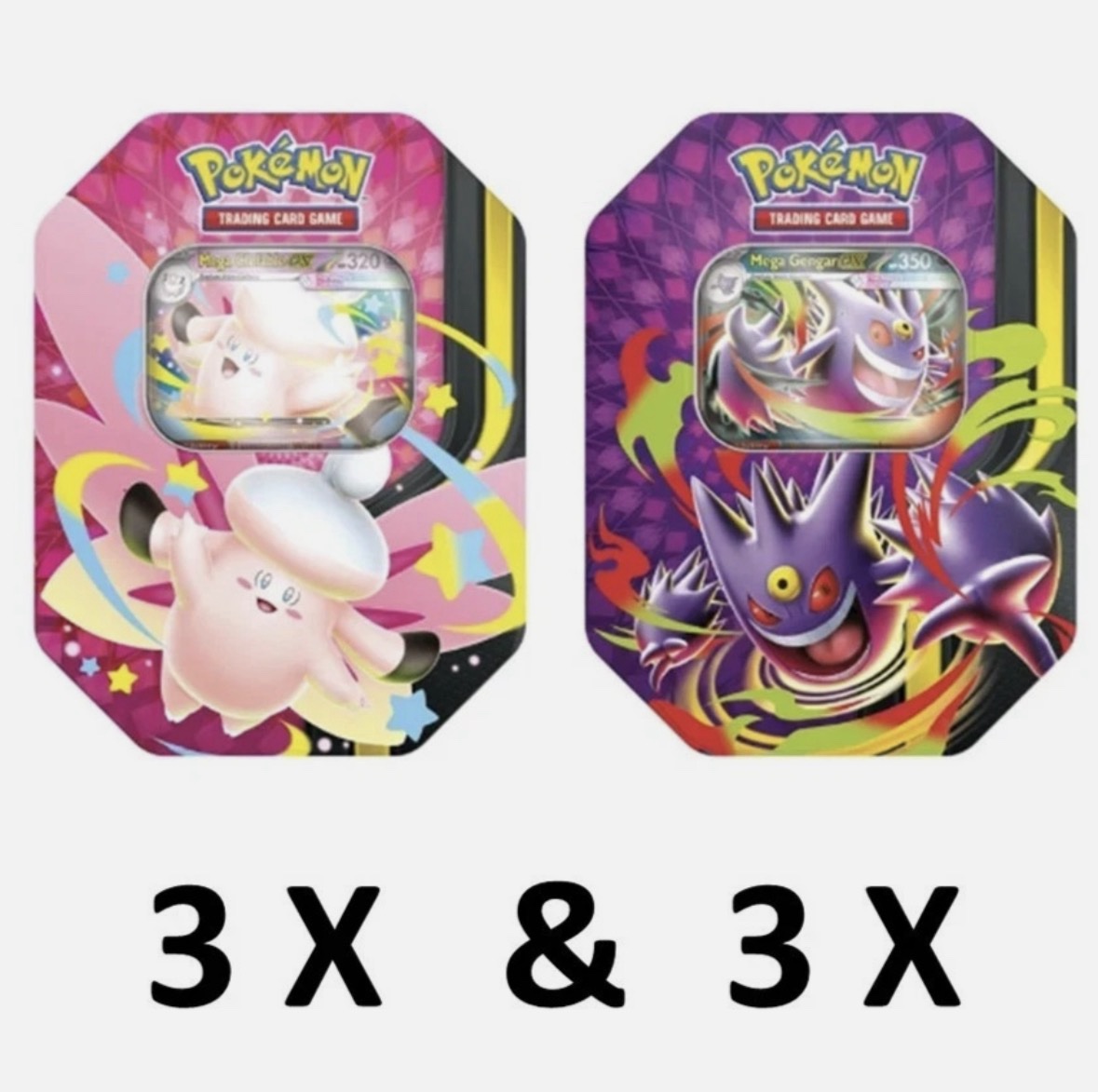 6x Pokemon Mega Moonlit Tins SEALED CASE
