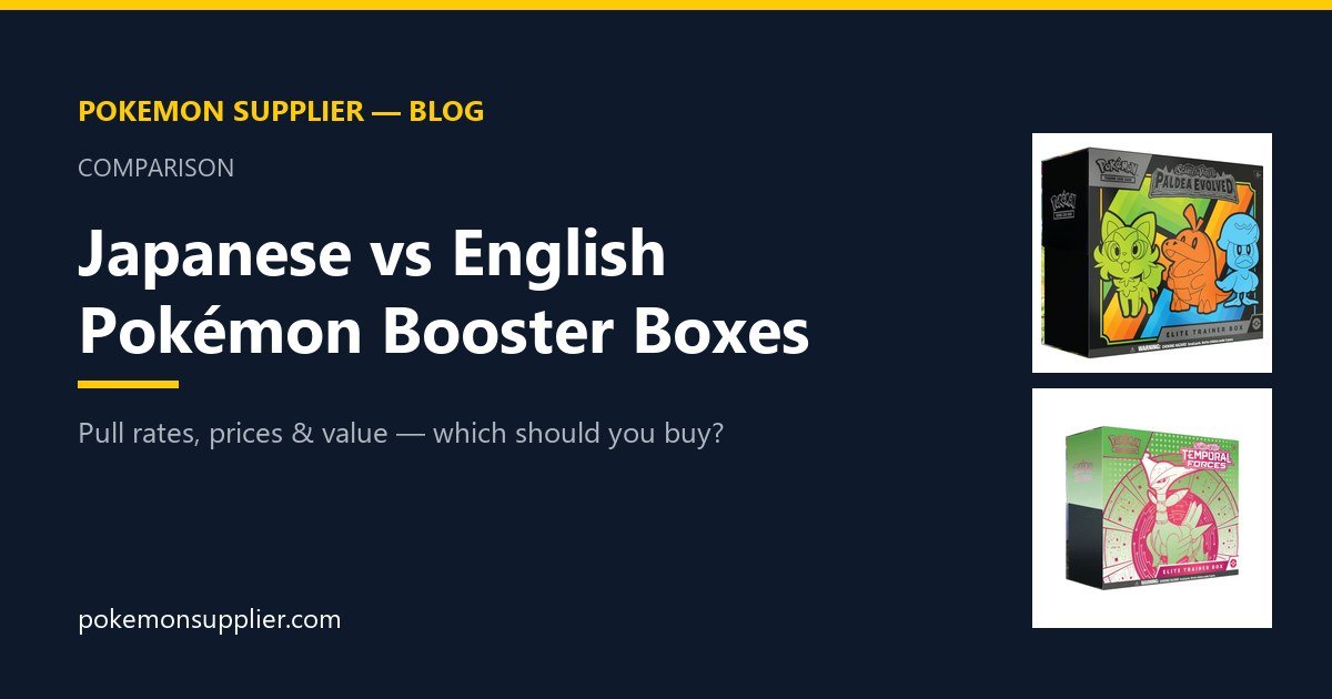 Japanese vs English Pokémon booster boxes comparison